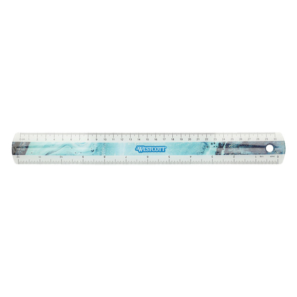 Westcott Trendsetter blue ruler plastic (30cm) AC-E13300-BL 221084 - 1