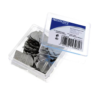 Westcott silver aluminium corner clips | 100-pack 209825