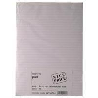White Box WX32001 A4 memo pad, 80 sheets (10-pack)  246090