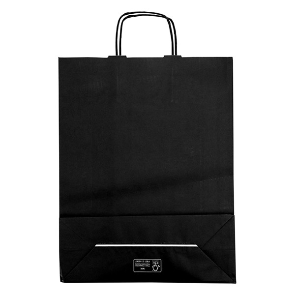 Black paper carrier bags online