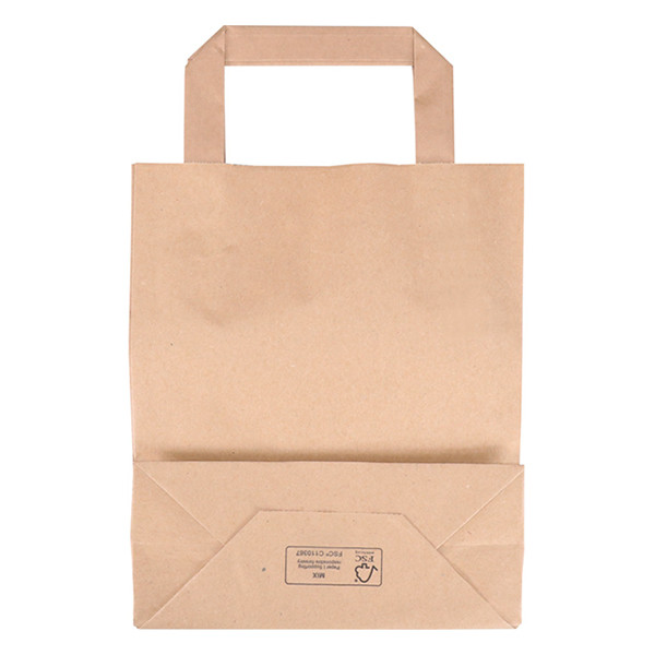 White label Brown paper carrier bag, 180mm x 220mm x 80mm (250-pack) 270786 402877 - 2