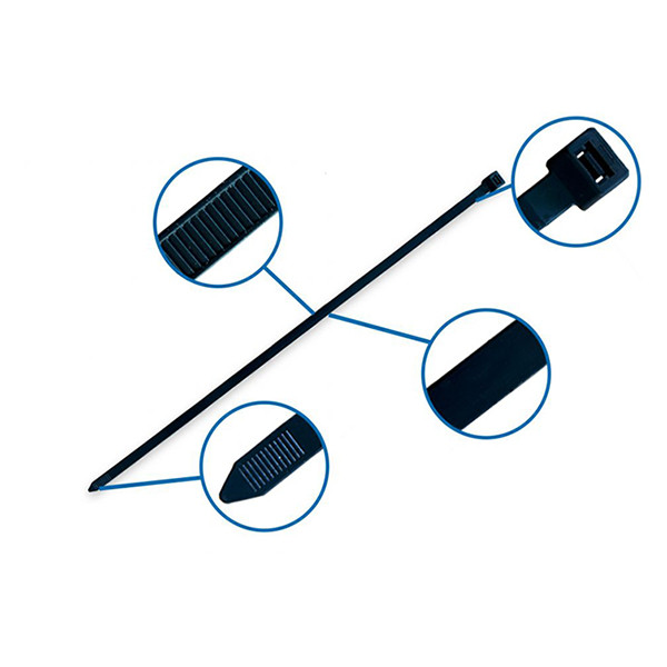 Cable ties / tiewrap (black) |  200 x 3.6mm | 100-pack 209398 - 4