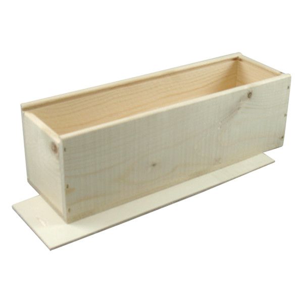 Champagne bottle box with sliding lid 337 x 101 x 100mm | wooden | 5-pack 402923 - 1