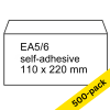 DL (EA5/6) envelope 110 x 220mm | white self-adhesive | Raadhuis | 500-pack