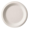 Disposable white sugar cane plate, 23cm (150-pack) 423150 - 1