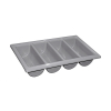 Marlex grey 4-compartment cutlery tray