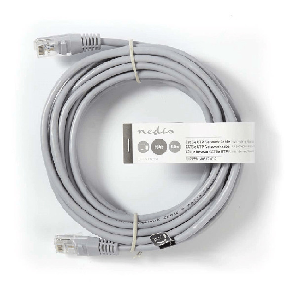 Network cable (5m) | Cat5e U/UTP | NoName grey 400262 - 2