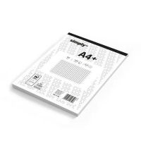 Simply A4 checkered notepad 5mm 60g, 100 sheets (5-pack) 068822