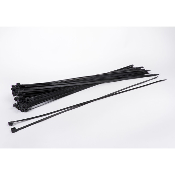 White label Tiewrap black cable tie, 200mm x 3.6mm (100-pack) 0990260 209398 - 1