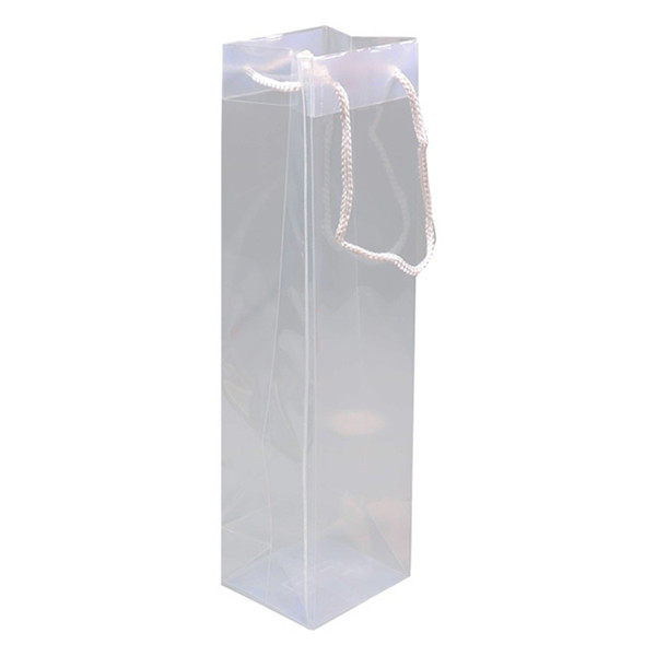 White label Transparent plastic wine bottle bag (12-pack) 271182 402885 - 1