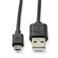 White label USB A to Micro USB cable, 0.5m 93922 CCGP60500BK05 K010201012
