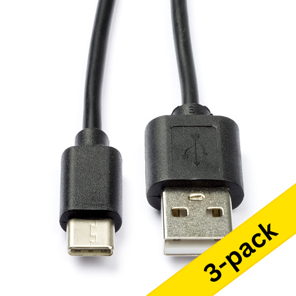 USB A to USB C cable, 2m (3-pack) 340005 - 1