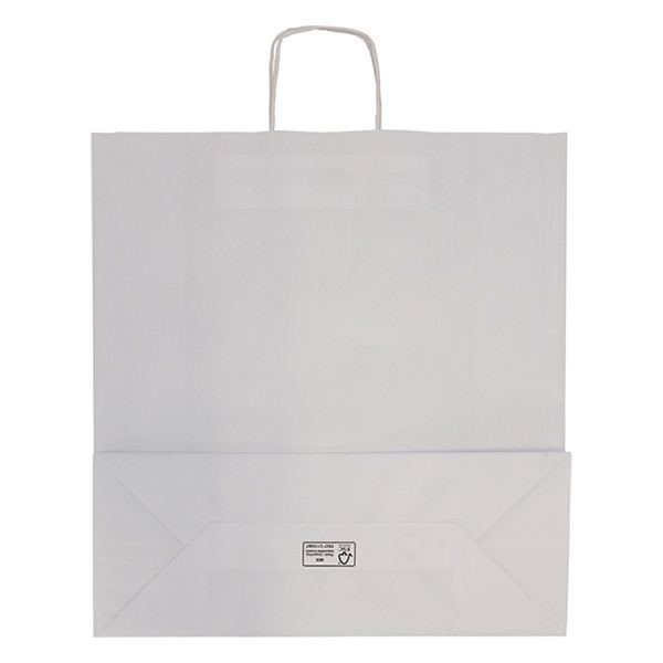White paper carrier bag, 450mm x 480mm x 170mm (100-pack) 402708 - 2