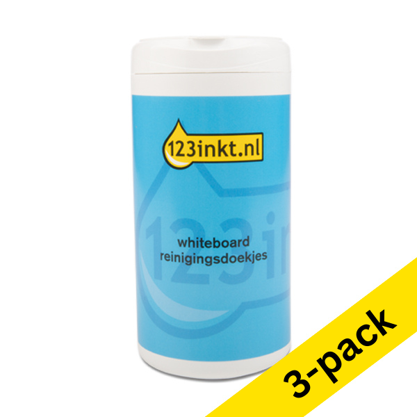 Whiteboard cleaning wipes | 123ink | 100-pack x3 301589 - 1