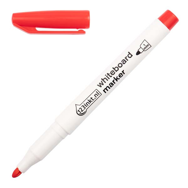 Whiteboard marker 1mm round | red | 123ink 300888 - 1