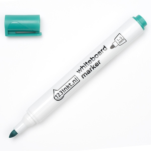 Whiteboard marker 2.5mm round tip | green | 123ink | 10-pack 300396 - 1