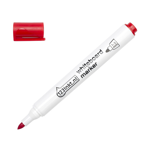 Whiteboard marker 2.5mm round tip | red | 123ink 300022 - 1