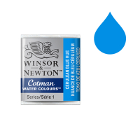 Winsor & Newton Cotman 139 cerulean blue hue watercolour paint (half pan) 301139 410475