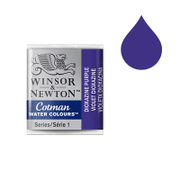 Winsor & Newton Cotman 231 dioxazine violet watercolour paint (half pan) 301231 410478