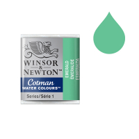 Winsor & Newton Cotman 235 emerald watercolour paint (half pan) 301235 410479