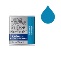 Winsor & Newton Cotman 654 turquoise watercolour paint (half pan) 301654 410501