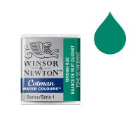 Winsor & Newton Cotman 696 viridian hue watercolour paint (half pan) 301696 410504
