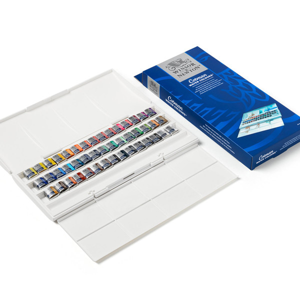 Winsor & Newton Cotman Studio watercolor paint set (45 half pans) 390471 410506 - 1