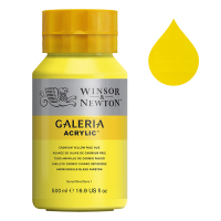Winsor & Newton Galeria 114 cadmium yellow pale hue acrylic paint, 500ml 410069