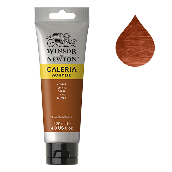 Winsor & Newton Galeria 214 copper acrylic paint, 120ml 2131214 410132 - 1