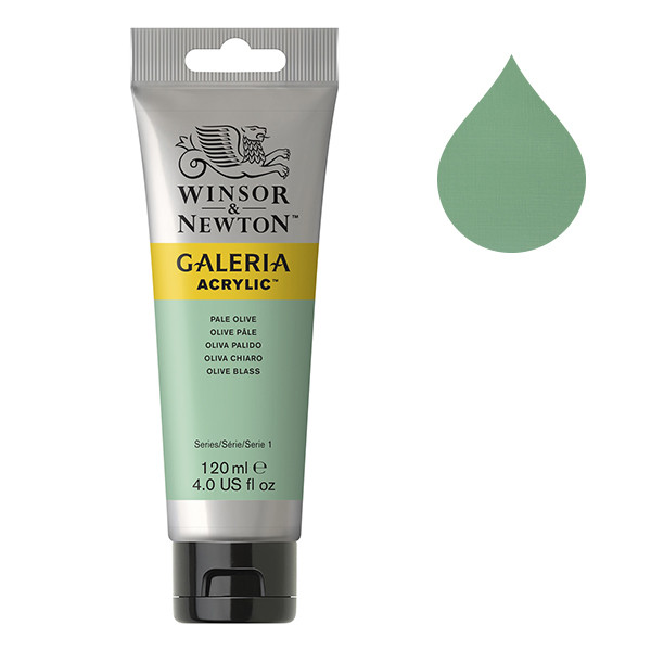 Winsor & Newton Galeria 435 pale olive acrylic paint, 120ml 410148 - 1