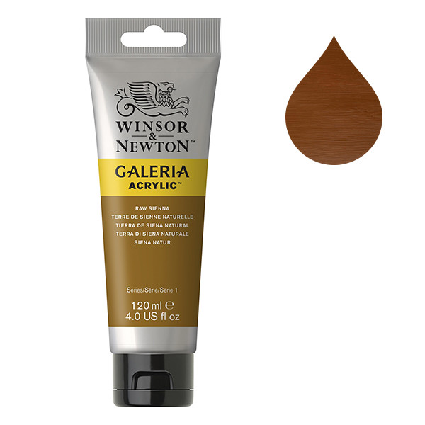 Winsor & Newton Galeria 552 raw sienna acrylic paint, 120ml 2131552 410166 - 1