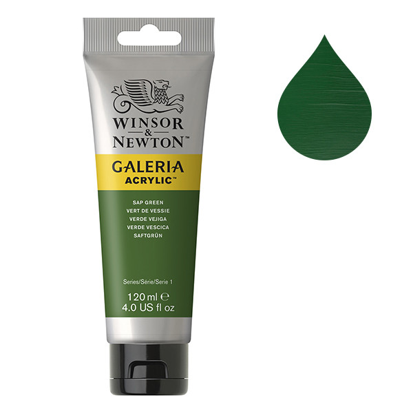 Winsor & Newton Galeria 599 sap green acrylic paint, 120ml 410170 - 1
