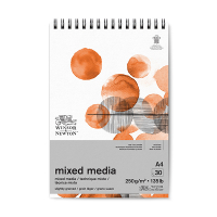 Winsor & Newton Mixed Media A4 spiral pad, 250gsm (30 sheets) 6694002 409998