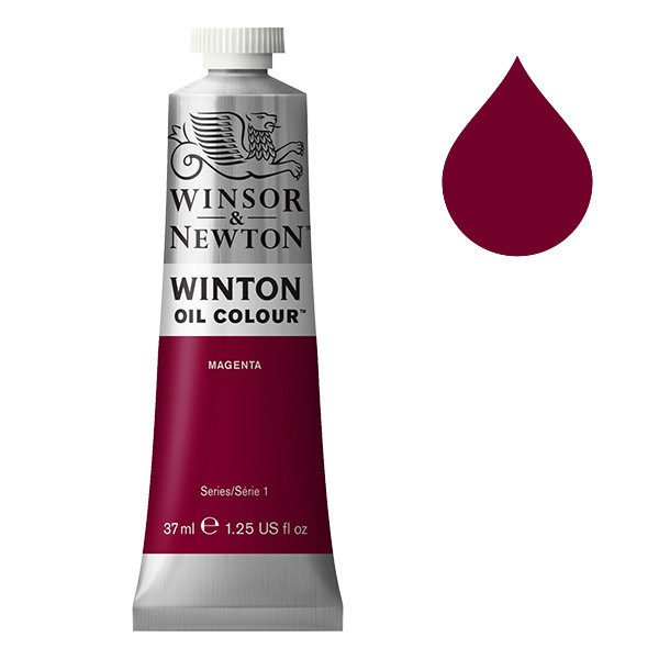 Winsor & Newton Winton 380 magenta oil paint, 37ml 410273 - 1