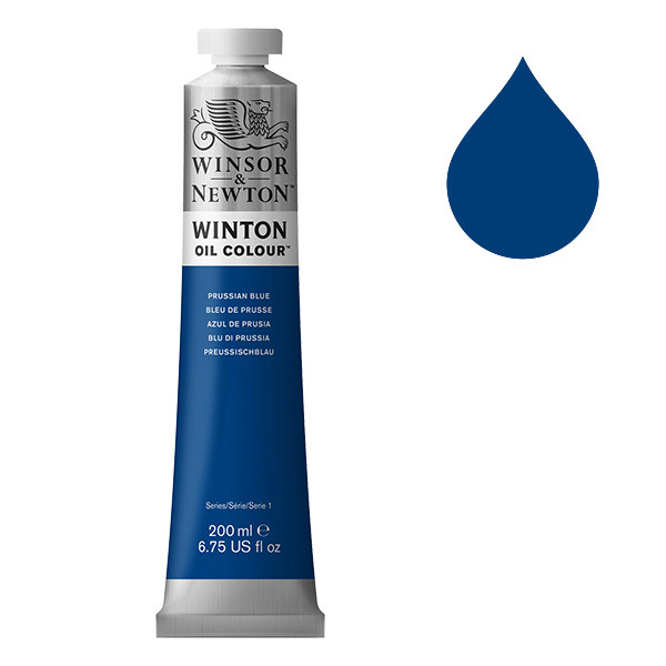 Winsor & Newton Winton 538 prussian blue oil paint, 200ml 410337 - 1
