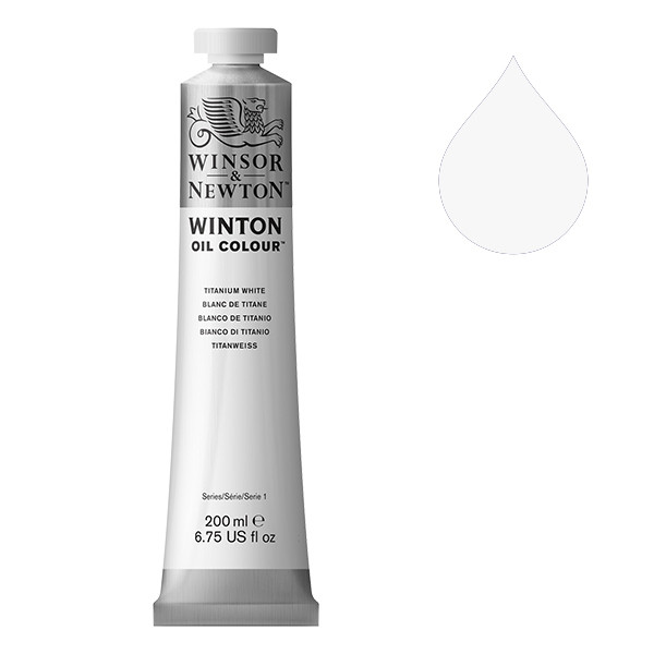 Winsor & Newton Winton 644 titanium white oil paint, 200ml 1437644 8840010 410344 - 1