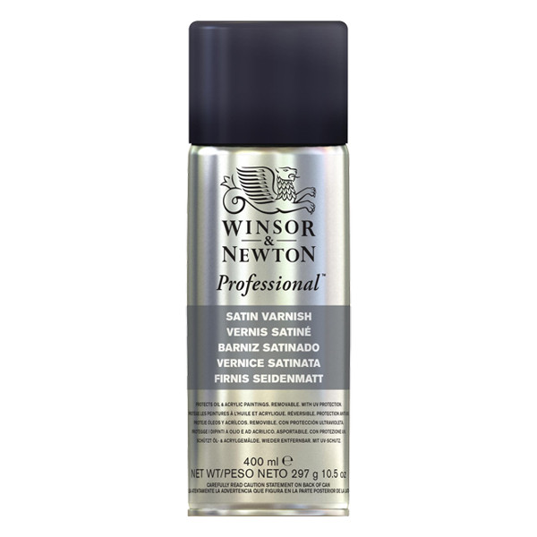 Winsor & Newton satin gloss oil paint varnish spray, 400ml 3041984 410415 - 1