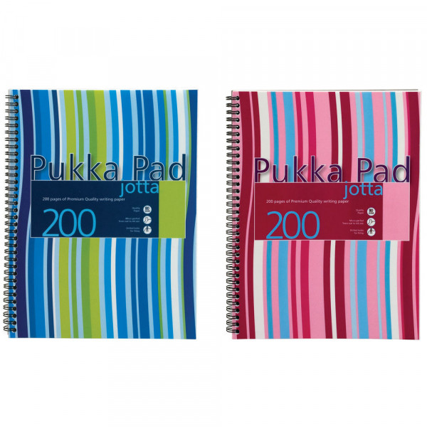 Wirebound notebook A4 | blue/pink | Pukka Pad Jotta | 3-pack 299123 - 1