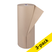 Wrapping paper 50cm x 300m | brown | 123ink | 3-pack