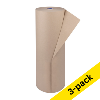 Wrapping paper 75cm x 300m | brown | 123ink | 3-pack