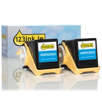 Xerox 106R02602 high-capacity cyan toner, 2-pack (123ink version)