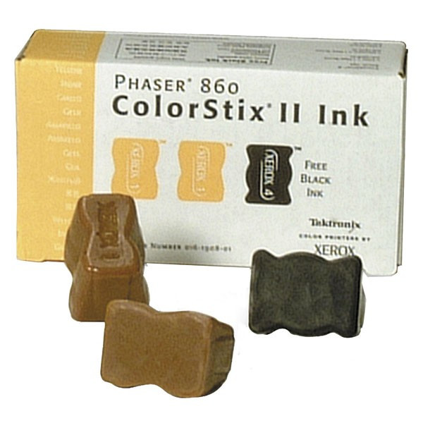 Xerox 16190801 yellow + black ColourStix II 3-pack (original) 016190801 046612 - 1