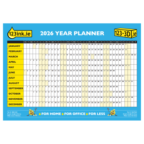 Year planner 2026 A2 | 123ink 520048 - 1