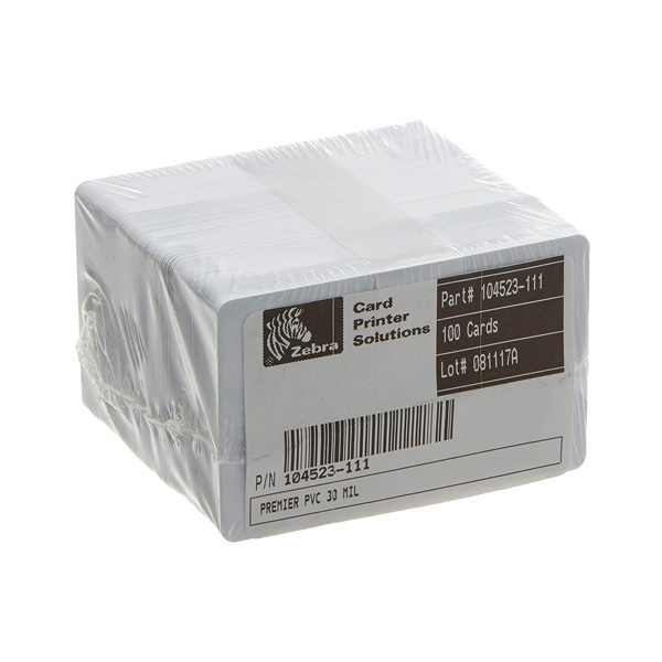 Zebra 104523-111 white PVC cards (500-pack) 104523-111 141499 - 1