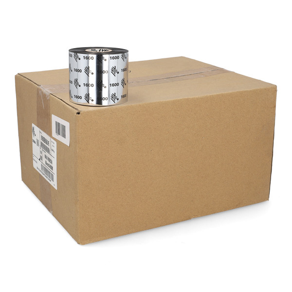 Zebra 1600 wax ribbon (01600BK06045) 60mm x 450m | 18-pack 144538 - 1