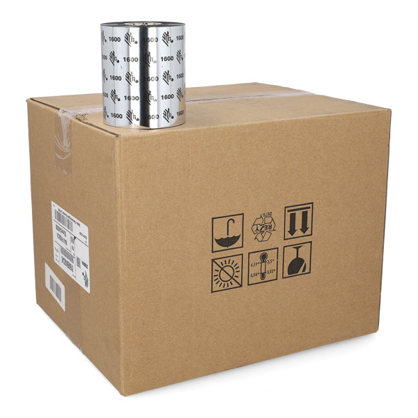 Zebra 1600 wax ribbon (01600BK08345) 83mm x 450m | 18-pack 144540 - 1