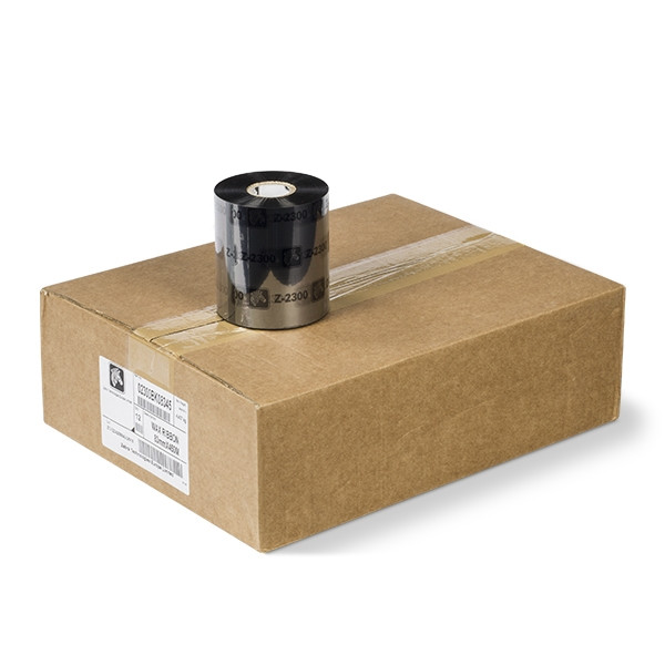 Zebra 2300 wax ribbon (02300BK08345) 83mm x 450m | 12-pack 141060 - 1