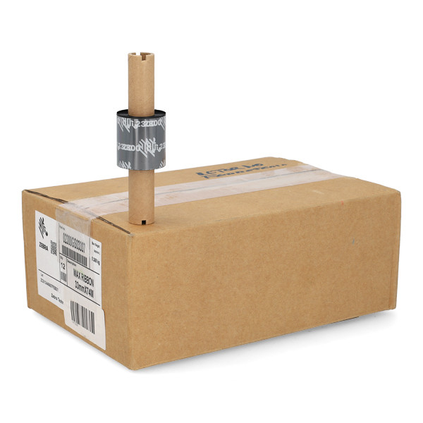 Zebra 2300 wax ribbon (02300GS03307) 33mm x 74m | 12-pack 141000 - 1