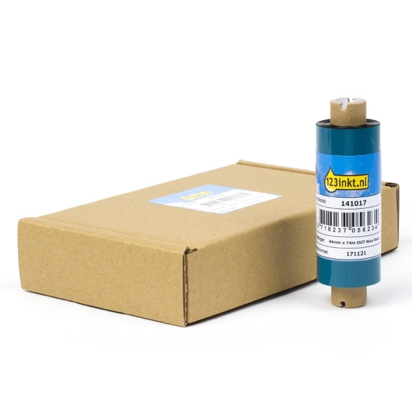 Zebra 3200 wax/resin ribbon (03200GS08407) 84mm x 74m (123ink version) | 5-pack 141017 - 1