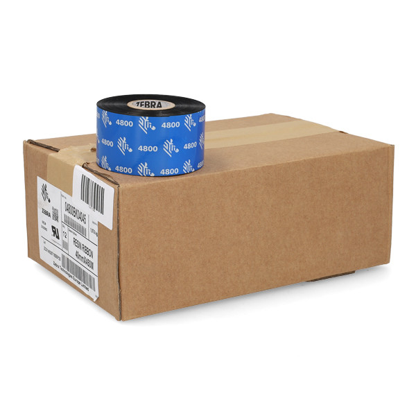 Zebra 4800 resin ribbon (04800BK04045) 40mm x 450m (12 ribbons) 141150 - 1